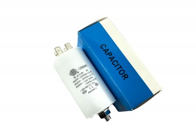 Конденсатор CBB60 9 мкФ 450V, з гайкою